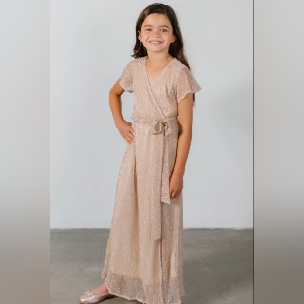 Girls 14-16 Baltic Born Grace Champagne Sparkle Dress